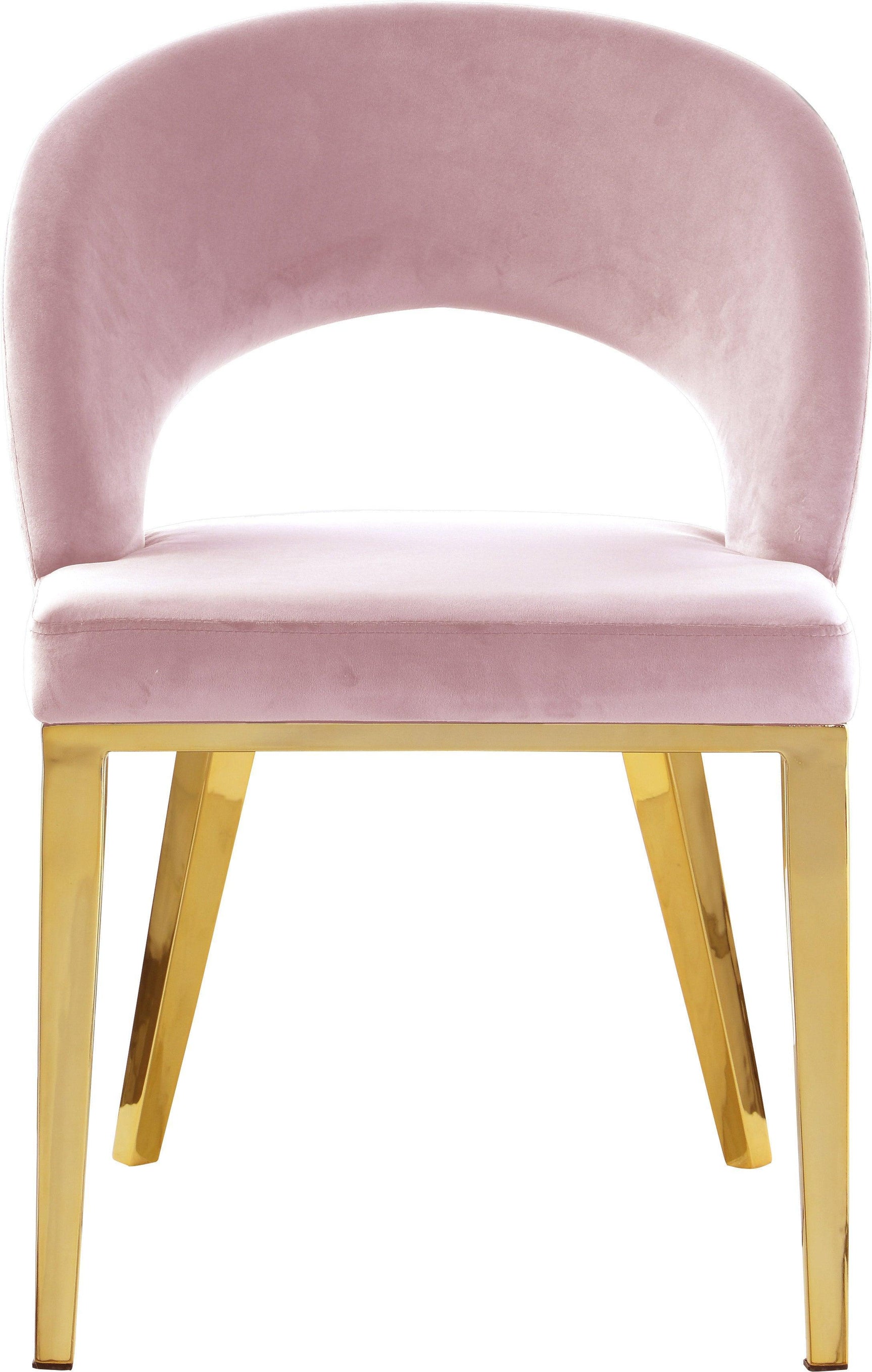 Roberto Pink Velvet Dining Chair - Ella Furniture