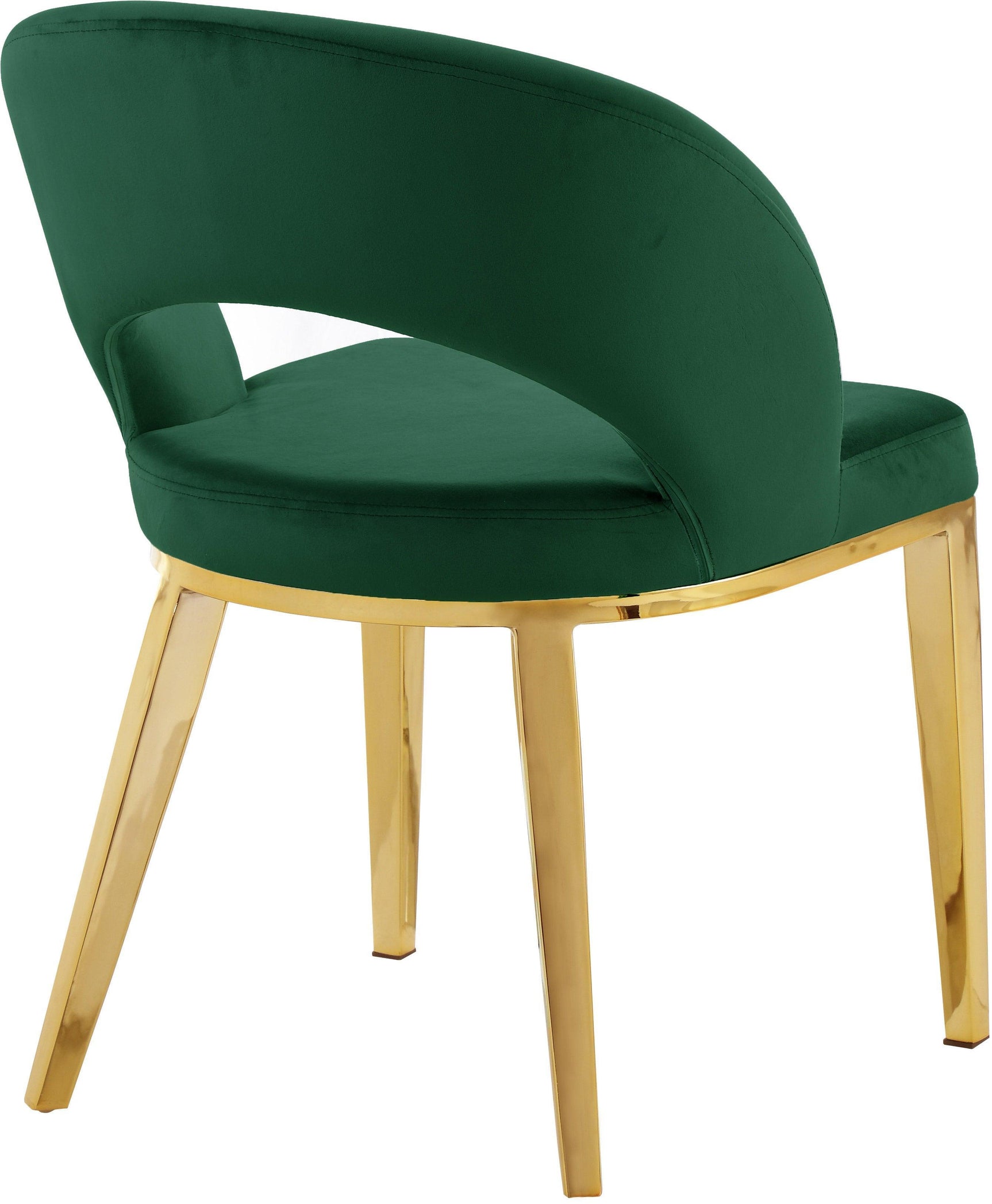 Roberto Green Velvet Dining Chair - Ella Furniture
