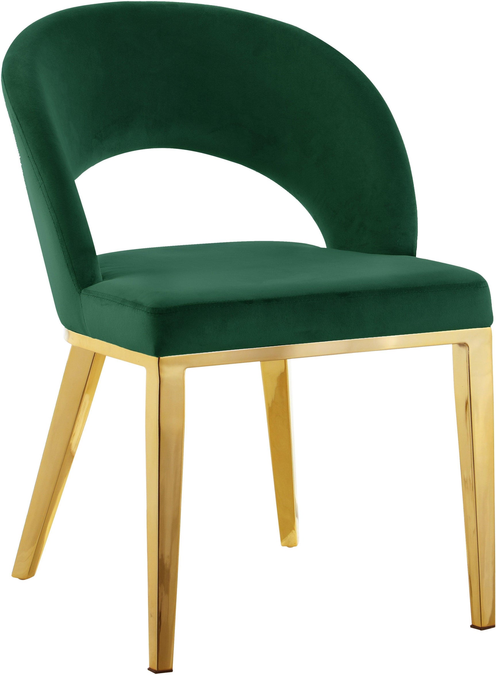 Roberto Green Velvet Dining Chair - Ella Furniture