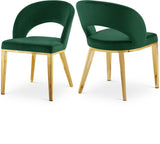 Roberto Green Velvet Dining Chair - Ella Furniture