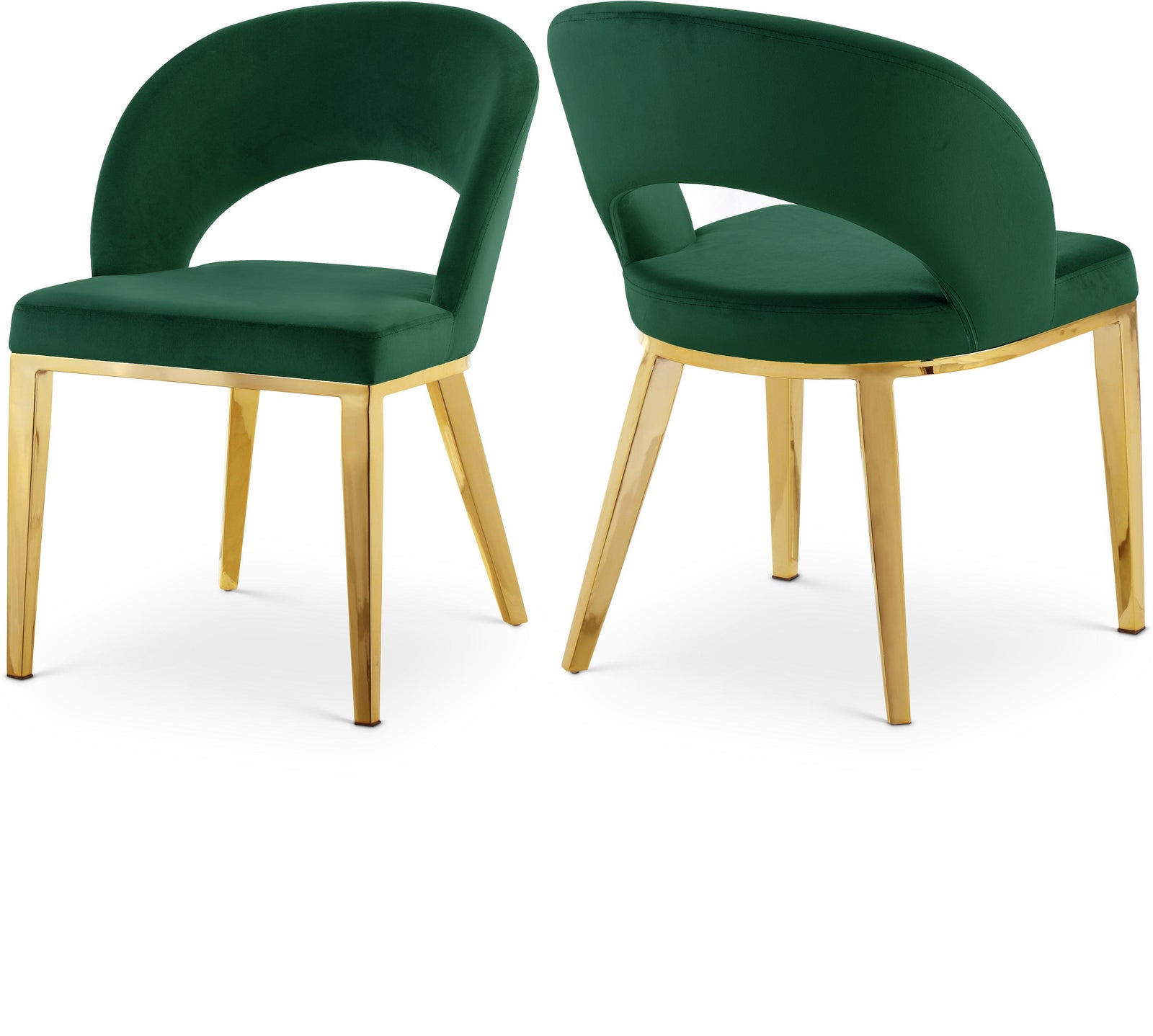 Roberto Green Velvet Dining Chair - Ella Furniture