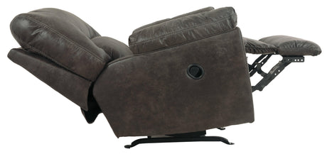 Tambo Pewter Faux Leather Recliner Chair tight back cushions