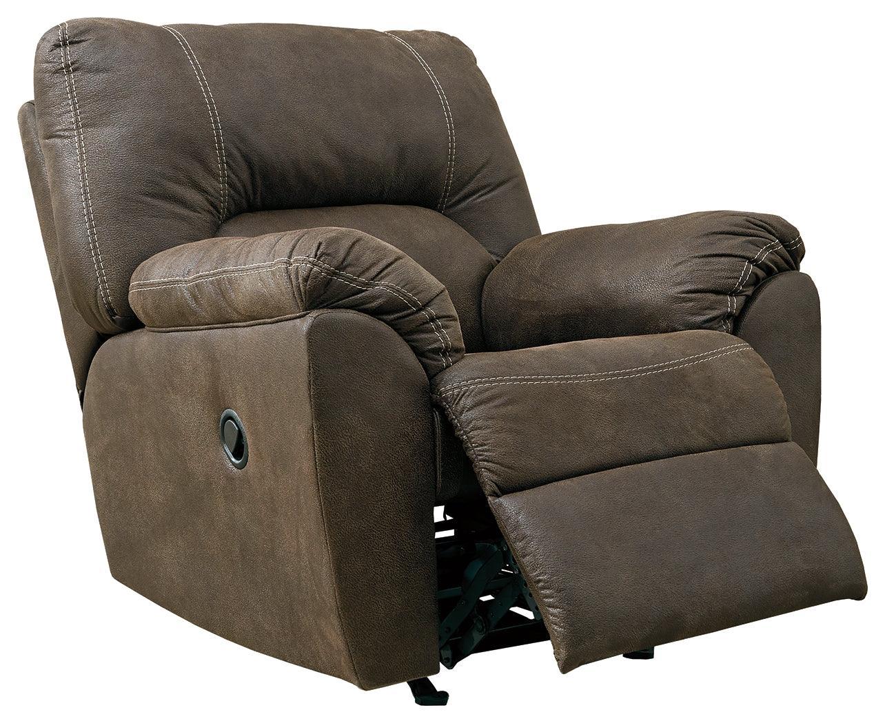 Tambo Canyon Faux Leather Recliner - Ella Furniture