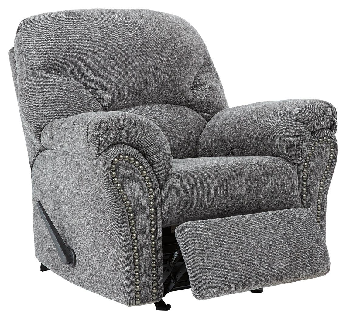 Allmaxx Pewter Chenille Recliner - Ella Furniture