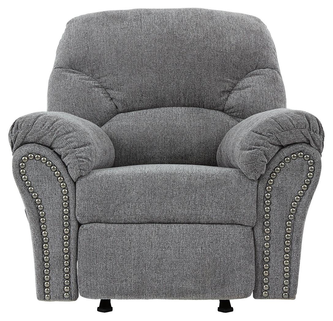 Allmaxx Pewter Chenille Recliner - Ella Furniture