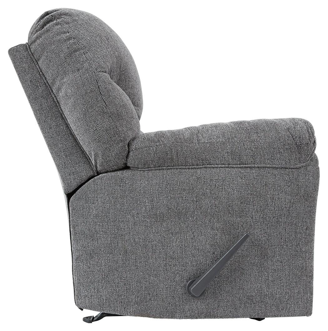 Allmaxx Pewter Chenille Recliner - Ella Furniture