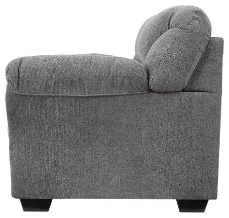 Allmaxx Pewter Chenille Loveseat - Ella Furniture