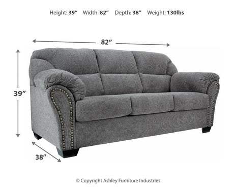 Allmaxx Pewter Chenille Sofa - Ella Furniture