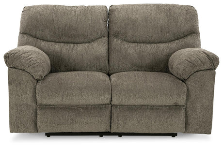 Alphons Putty Reclining Loveseat - Ella Furniture