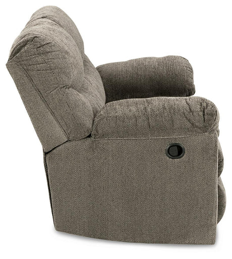 Alphons Putty Reclining Loveseat - Ella Furniture