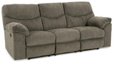 Alphons Putty Reclining Sofa - Ella Furniture