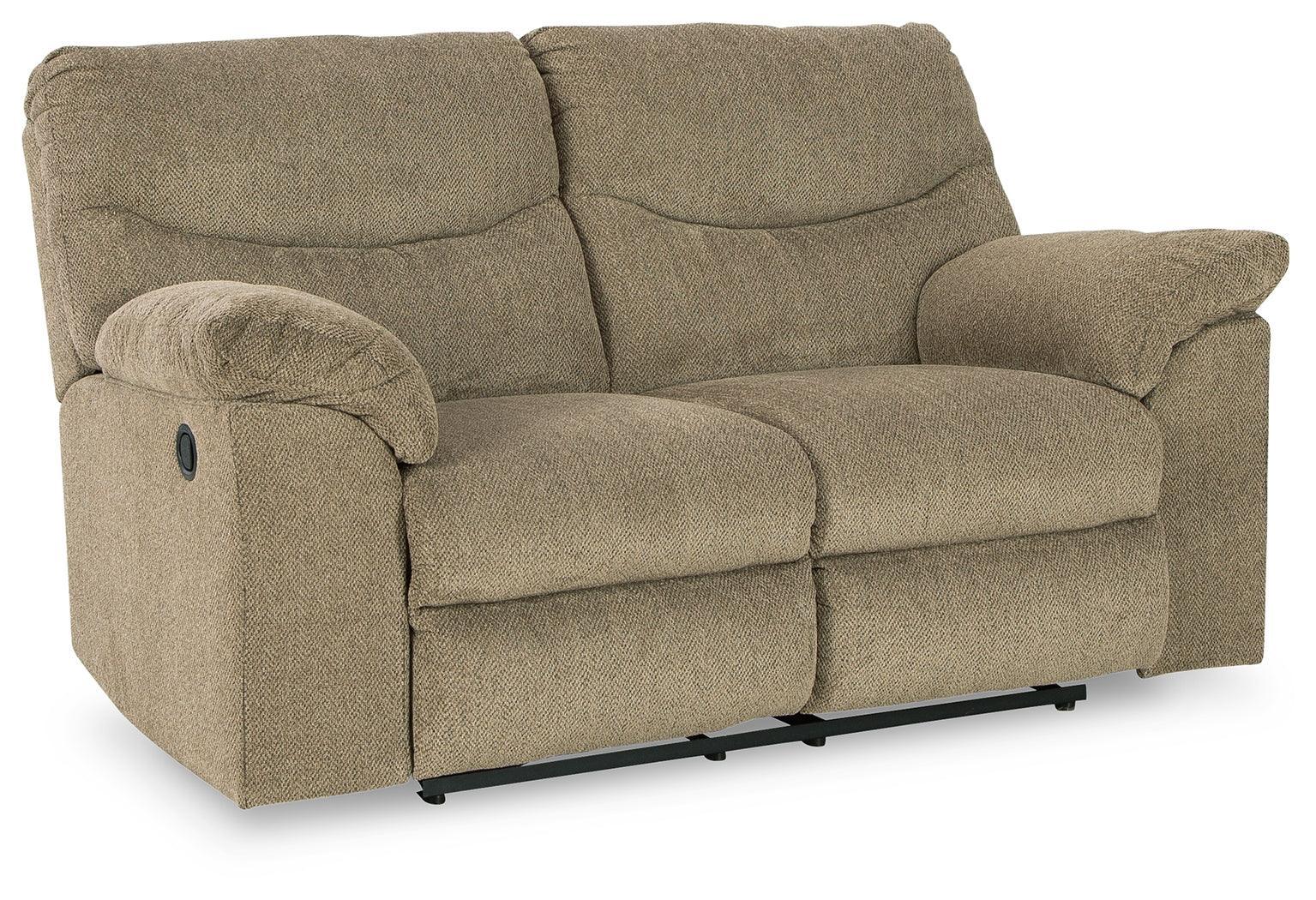 Alphons Briar Reclining Loveseat - Ella Furniture