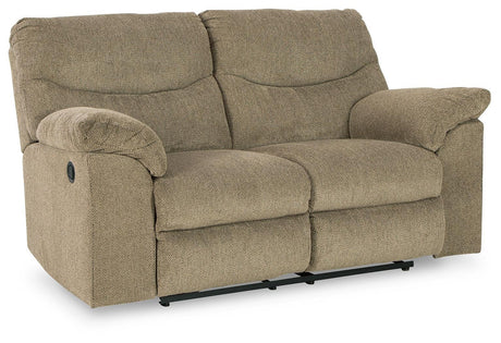 Alphons Briar Reclining Loveseat - Ella Furniture