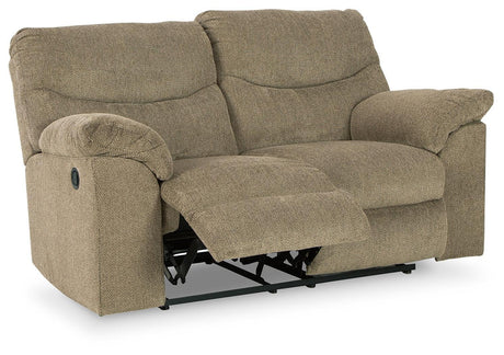 Alphons Briar Reclining Loveseat - Ella Furniture