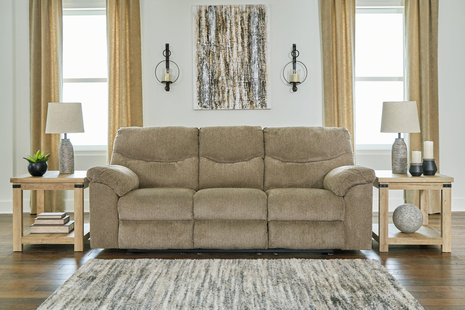 Alphons Briar Reclining Sofa - Ella Furniture