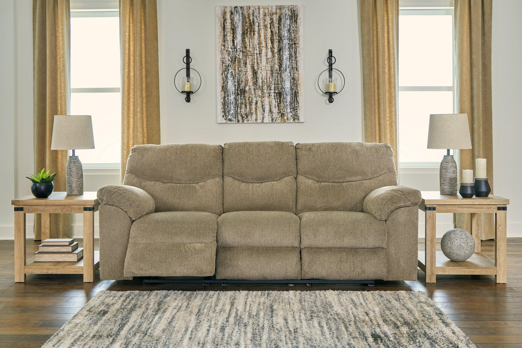 Alphons Briar Reclining Sofa - Ella Furniture
