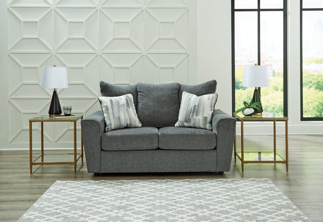 Stairatt Gravel Chenille Loveseat - Ella Furniture