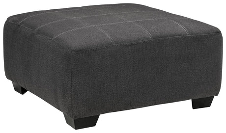 Ambee Slate Chenille Oversized Accent Ottoman - Ella Furniture