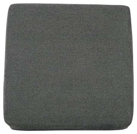 Edenfield Charcoal Chenille Oversized Accent Ottoman - Ella Furniture