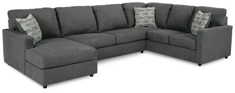 Edenfield Charcoal 3-Piece Sectional With Chaise - Ella Furniture