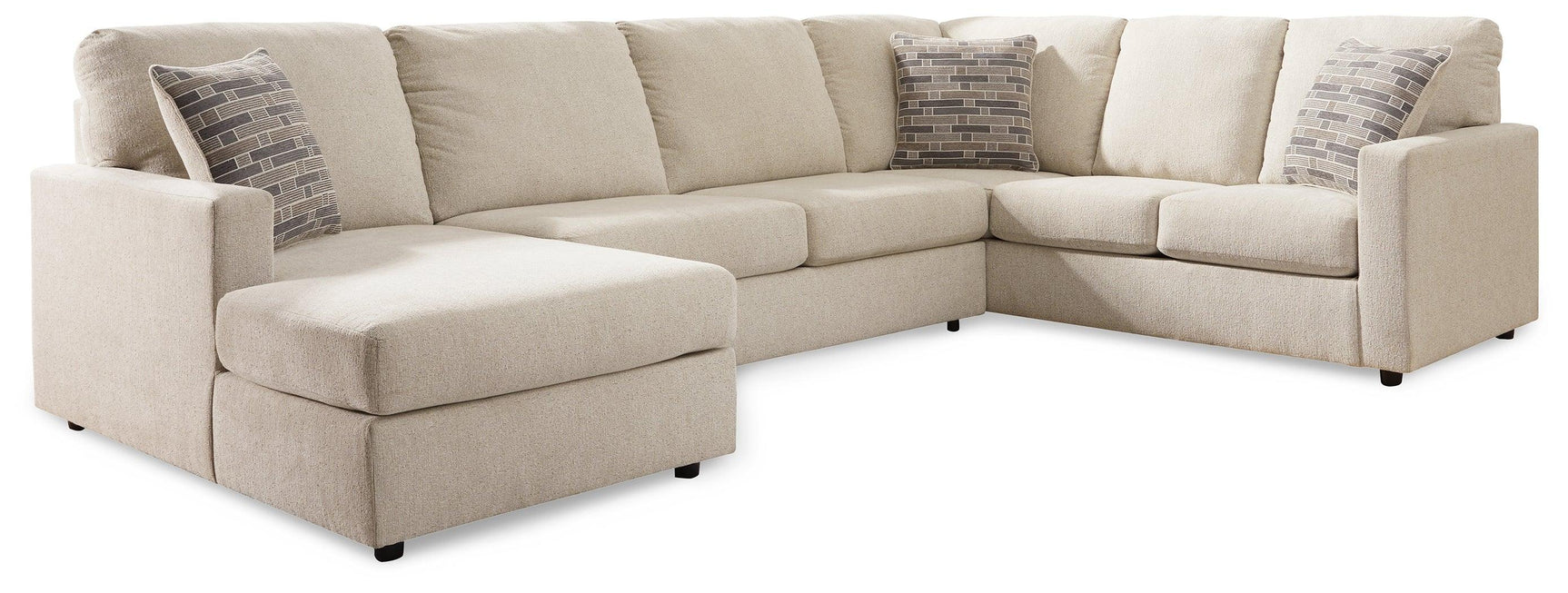 Edenfield Linen 3-Piece Sectional - Ella Furniture