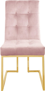 Pierre Pink Velvet Dining Chair - Ella Furniture