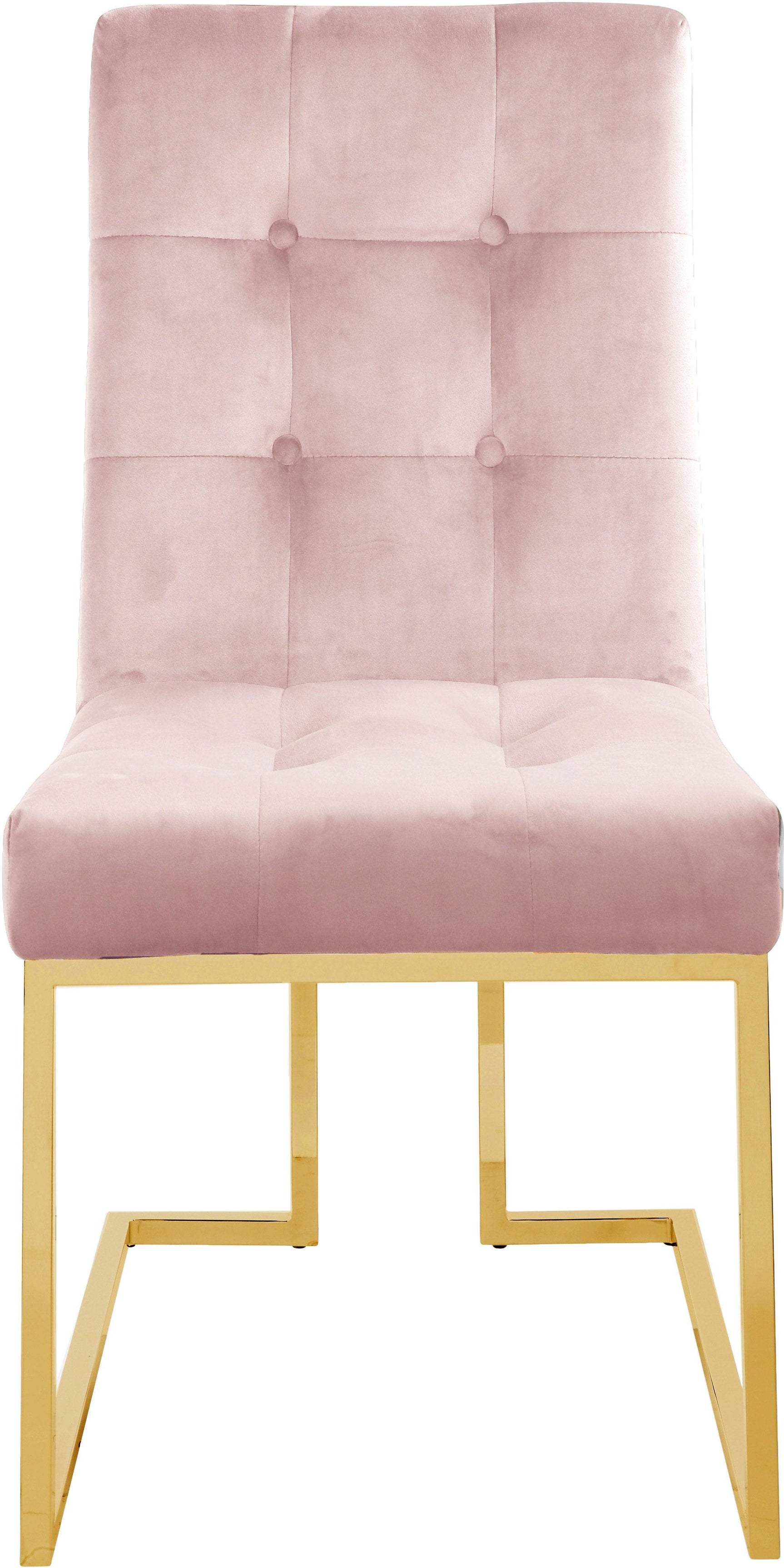 Pierre Pink Velvet Dining Chair - Ella Furniture