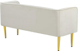 Audrey Cream Velvet Bench - Ella Furniture
