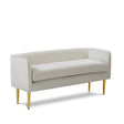 Audrey Cream Velvet Bench - Ella Furniture