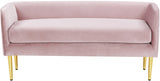 Audrey Pink Velvet Bench - Ella Furniture