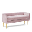 Audrey Pink Velvet Bench - Ella Furniture
