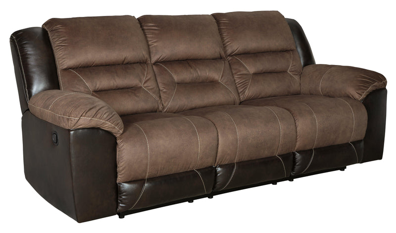 Earhart Slate Microfiber Reclining Sofa - Ella Furniture