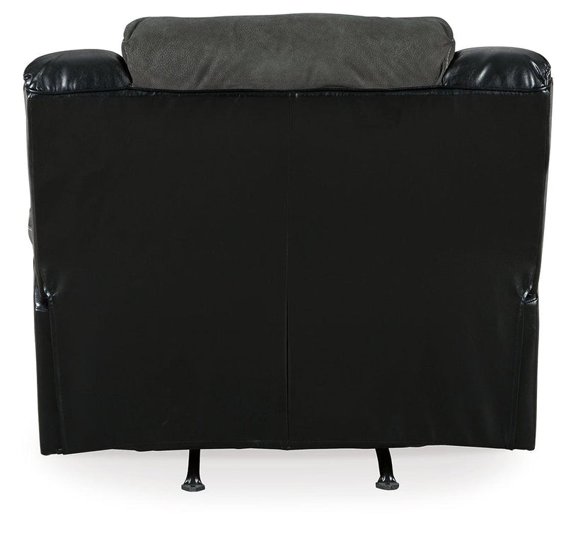 Earhart Slate Microfiber Recliner - Ella Furniture
