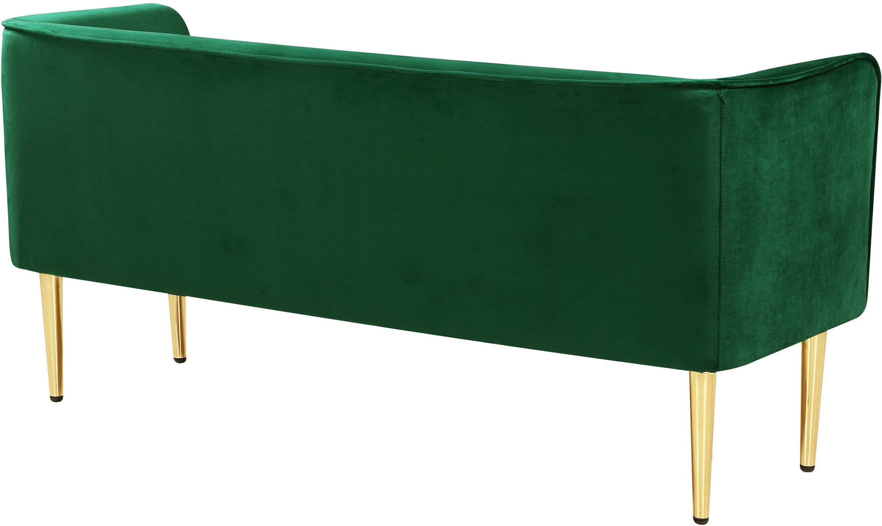 Audrey Green Velvet Bench - Ella Furniture