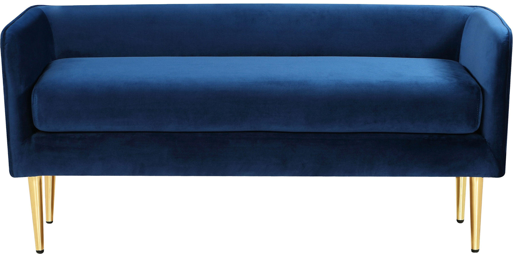 Audrey Blue Velvet Bench - Ella Furniture