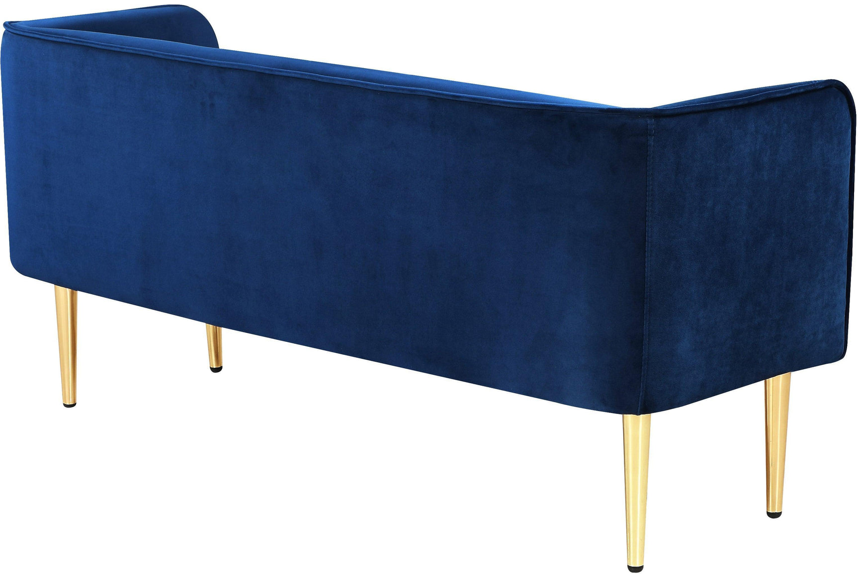 Audrey Blue Velvet Bench - Ella Furniture