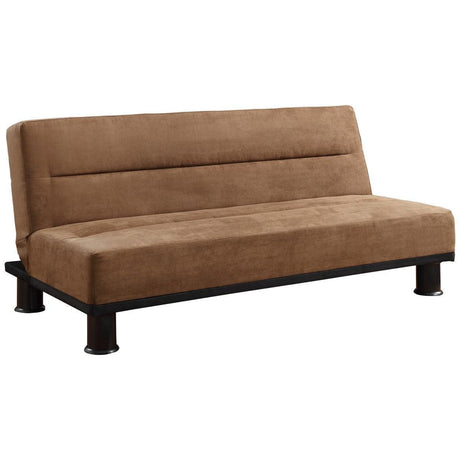 Callie Brown Contemporary Solid Wood And Plywood Microfiber Fabric Upholstery Elegant Lounger - Ella Furniture
