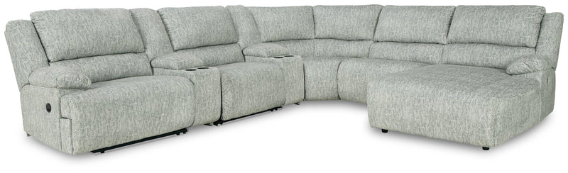 Mcclelland Gray 7-Piece Reclining Sectional With Chaise - Ella Furniture
