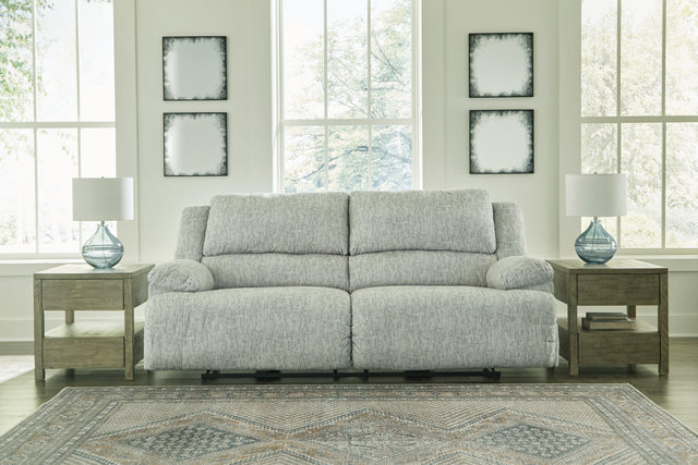 Mcclelland Gray Chenille Reclining Sofa - Ella Furniture