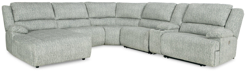 Mcclelland Gray 6-Piece Power Reclining Sectional With Chaise - Ella Furniture