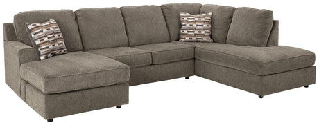 O'phannon Putty 2-Piece Sectional With Chaise - Ella Furniture