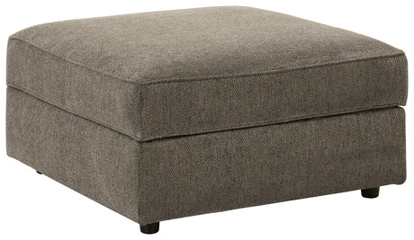 O'phannon Putty Chenille Ottoman With Storage - Ella Furniture