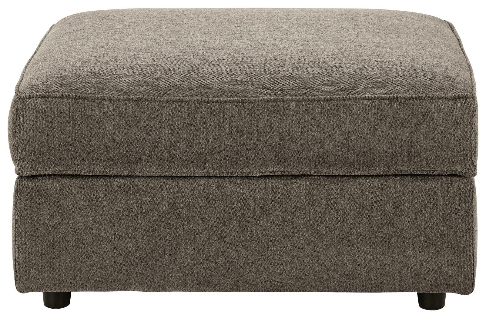 O'phannon Putty Chenille Ottoman With Storage - Ella Furniture