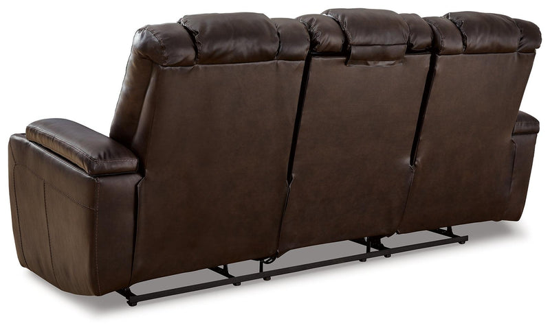 Mancin Chocolate Sofa, Loveseat And Recliner - Ella Furniture
