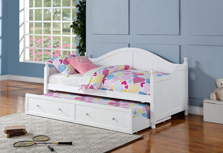 Julie Ann Twin Daybed With Trundle White - Ella Furniture