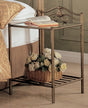 Sydney 2-Shlef Nightstand Antique Brushed Gold - Ella Furniture