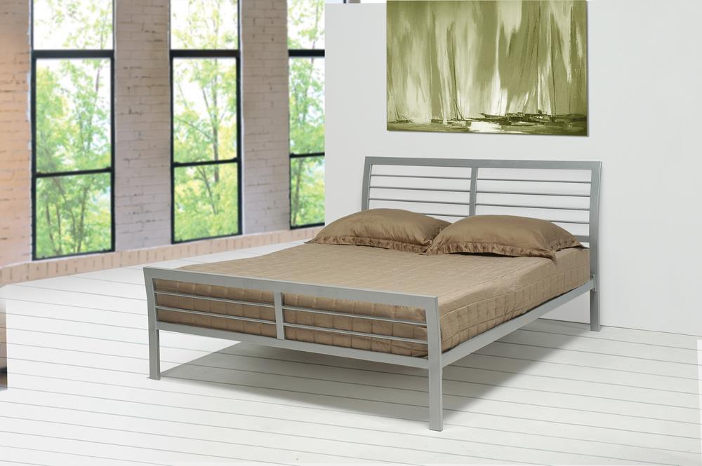 Cooper Full Metal Bed Silver - Ella Furniture