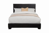 Conner Full Upholstered Panel Bed Black - Ella Furniture