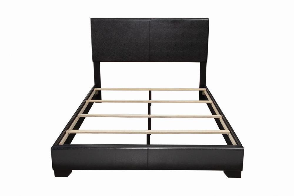 Conner Full Upholstered Panel Bed Black - Ella Furniture