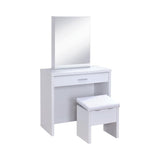 Harvey 2-Piece Vanity Set With Lift-top Stool White - Ella Furniture